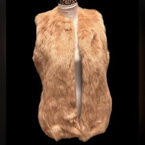 Faux fur blush color  vest